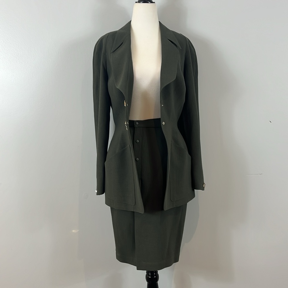Thierry Mugler Vintage Wool Skirt Suit - Picture 8 of 17
